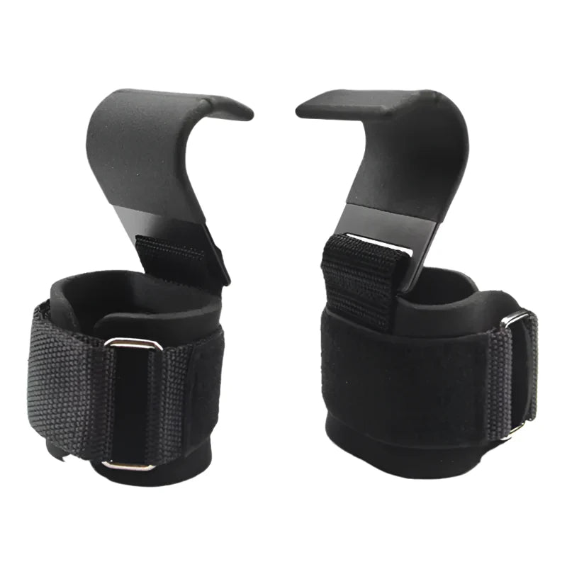 NNEOBA PowerLift Hook Grips with Wrist Wraps & Hand-Bar Straps