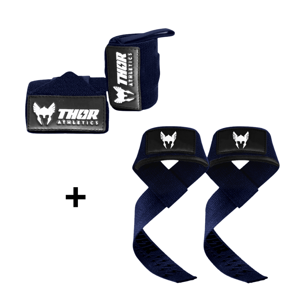 Lifting Straps Extra Grip + Wrist Wraps | Viking Blue