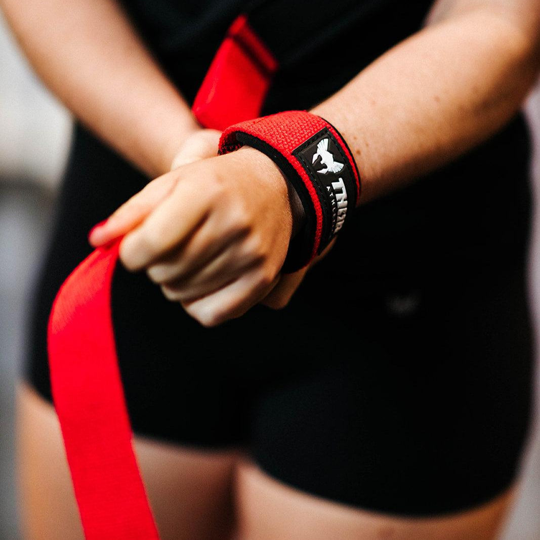 Lifting Straps + Wrist Wraps | Rood